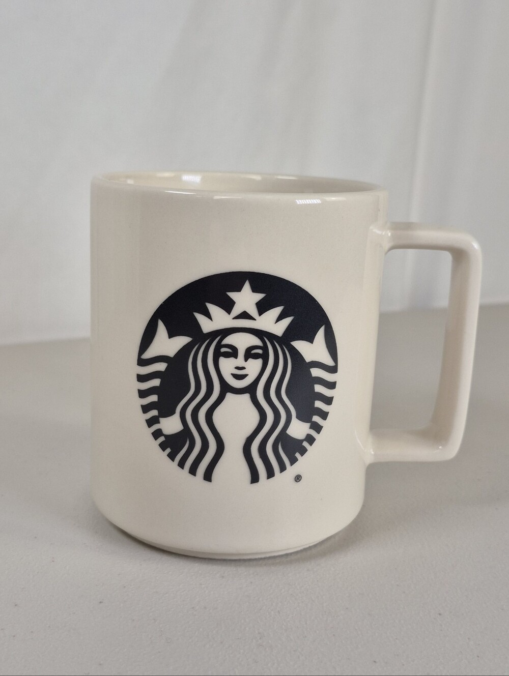 Starbucks 2015 Black Siren Square Handle Coffee Mug